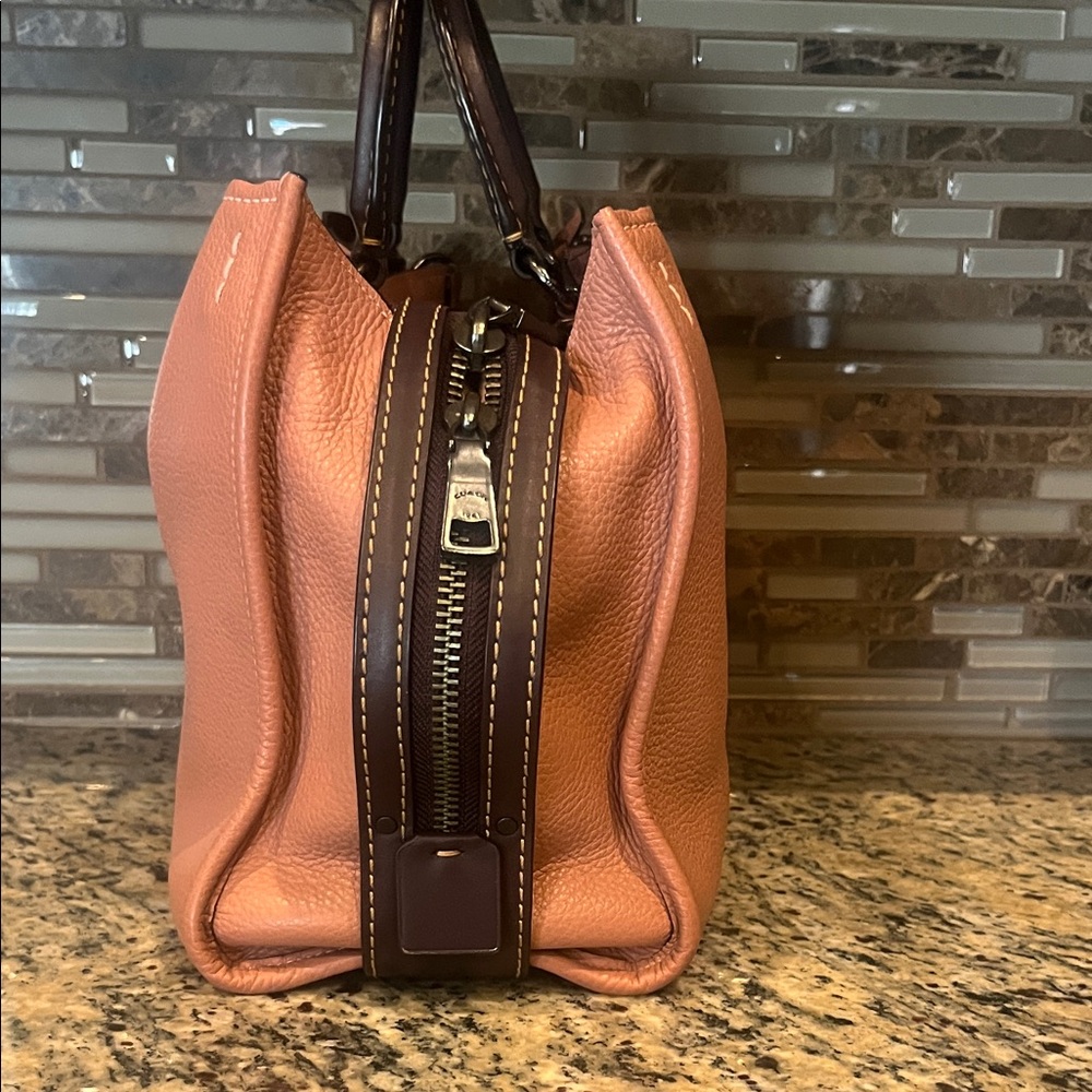 Coach Rogue Coral Leather Satchel - Picture 2 of 5